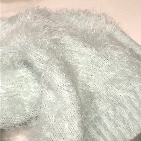 Search for Sanity Mint Green Fuzzy Eyelash Sweater - Picture 5 of 6